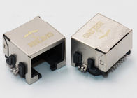 Brass Shielded SMT Low Profile RJ45 , Tab Down 8P8C Ethernet Connector RJ45