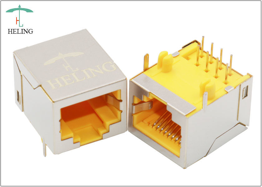 Side Entry Right Angle RJ45 Connector , Network RJ45 90 Degree Adapter